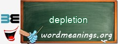 WordMeaning blackboard for depletion